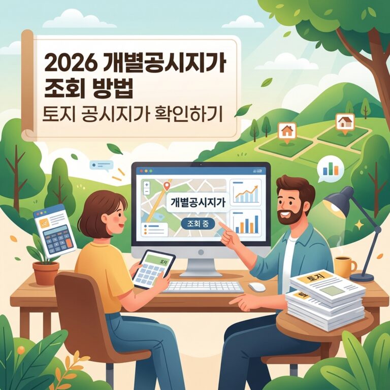ai thumbnail illustration 2026 개별공시지가 조회 방법 토지 공시지가 확인하기 1792566179