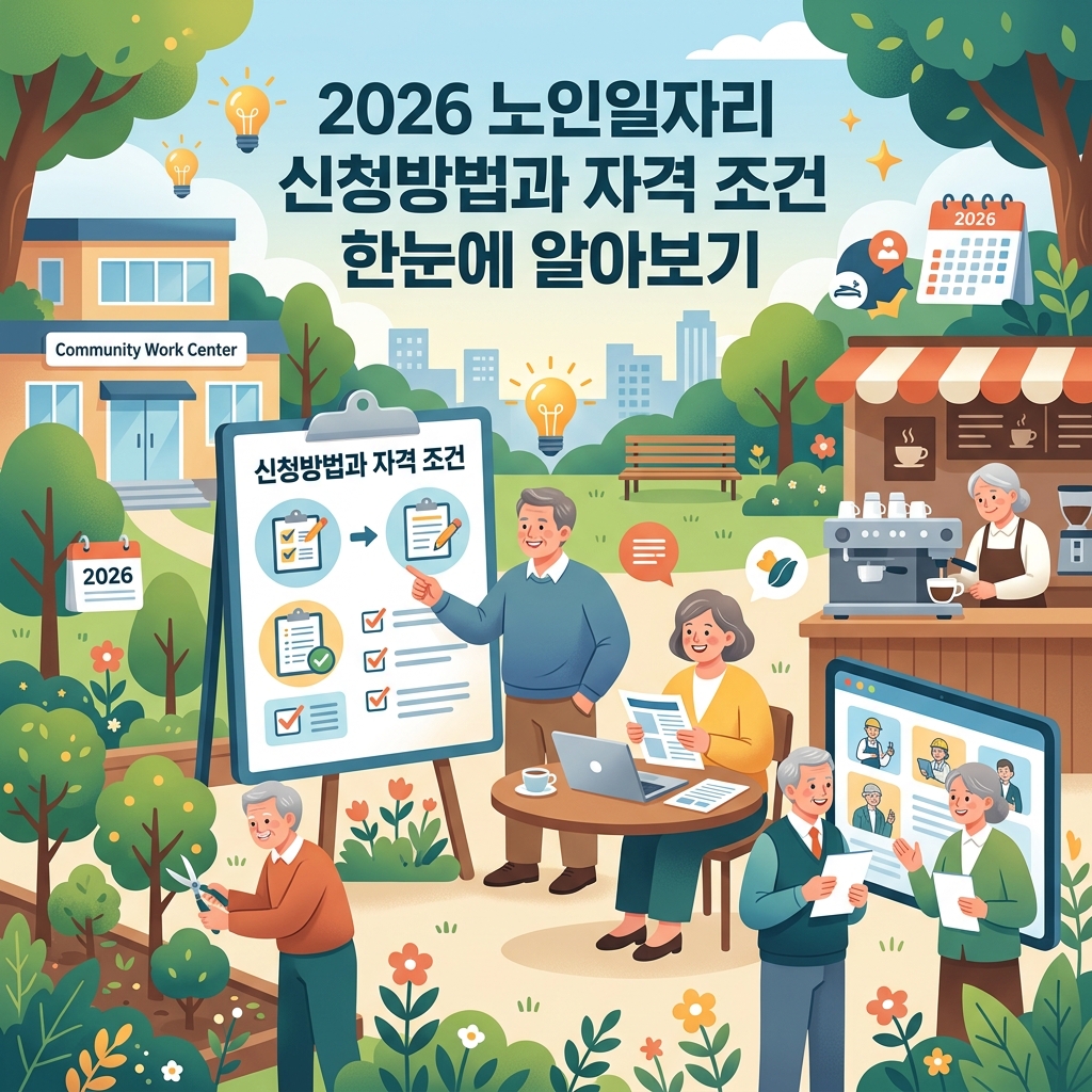 ai thumbnail illustration 2026 노인일자리 신청방법과 자격 조건 한눈에 알아보기 1792395271
