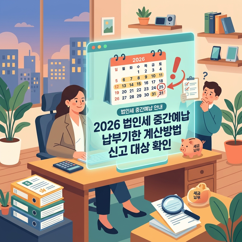 ai thumbnail illustration 2026 법인세 중간예납 납부기한 계산방법 신고 대상 확인 1793169412