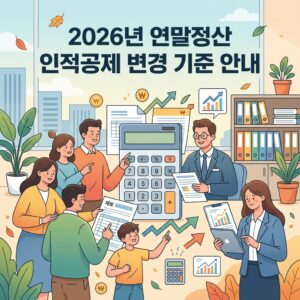 ai thumbnail illustration 2026년 연말정산 인적공제 변경 기준 안내 1791926910