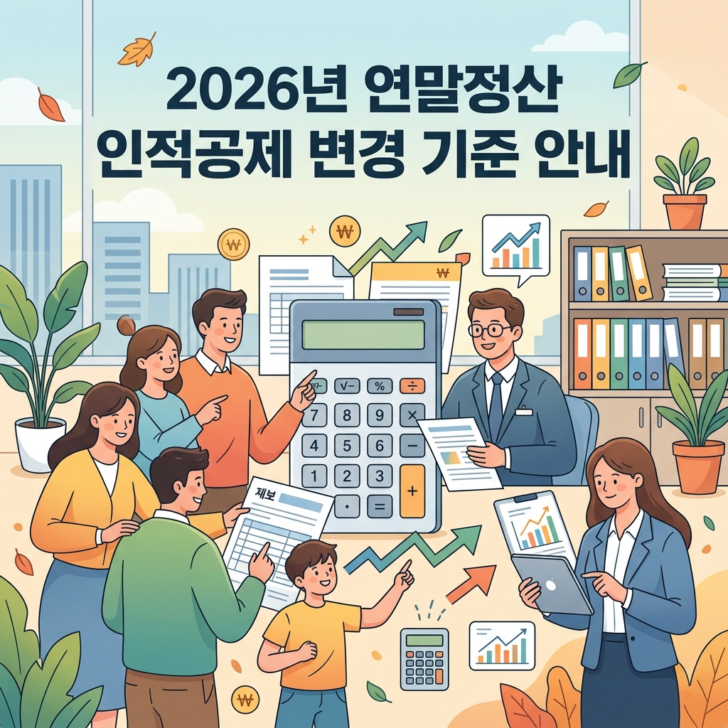 ai thumbnail illustration 2026년 연말정산 인적공제 변경 기준 안내 1791926910