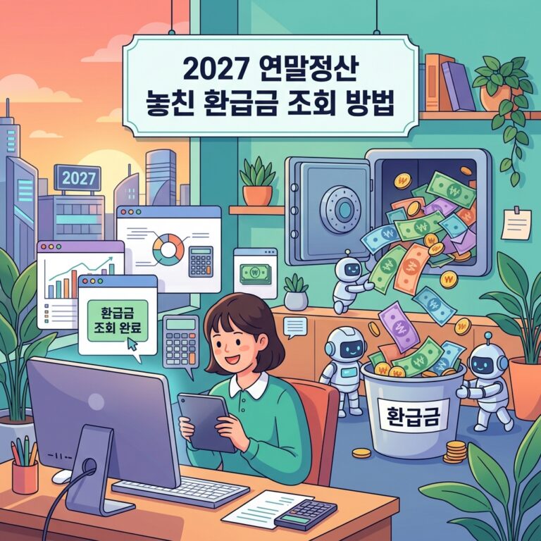 ai thumbnail illustration 2027 연말정산 놓친 환급금 조회 방법 1792531005