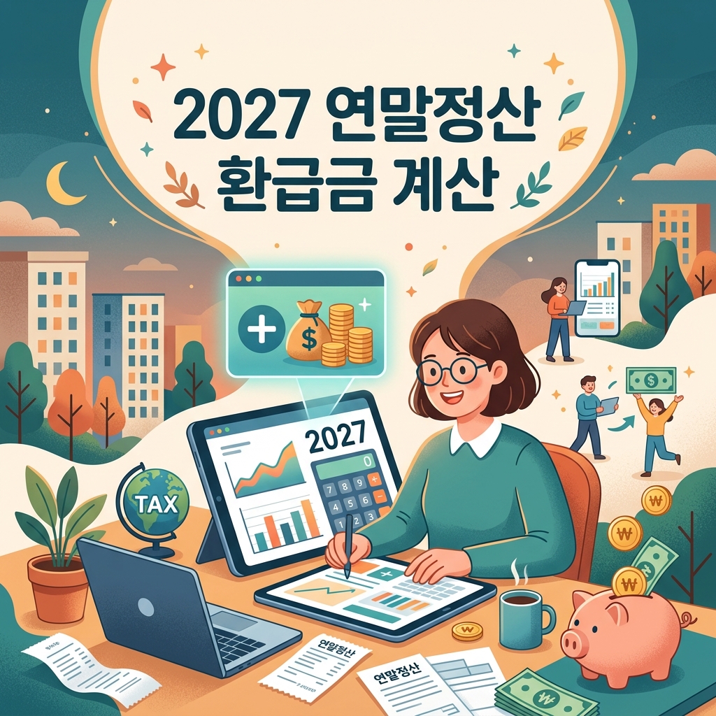 ai thumbnail illustration 2027 연말정산 환급금 계산 1792531366