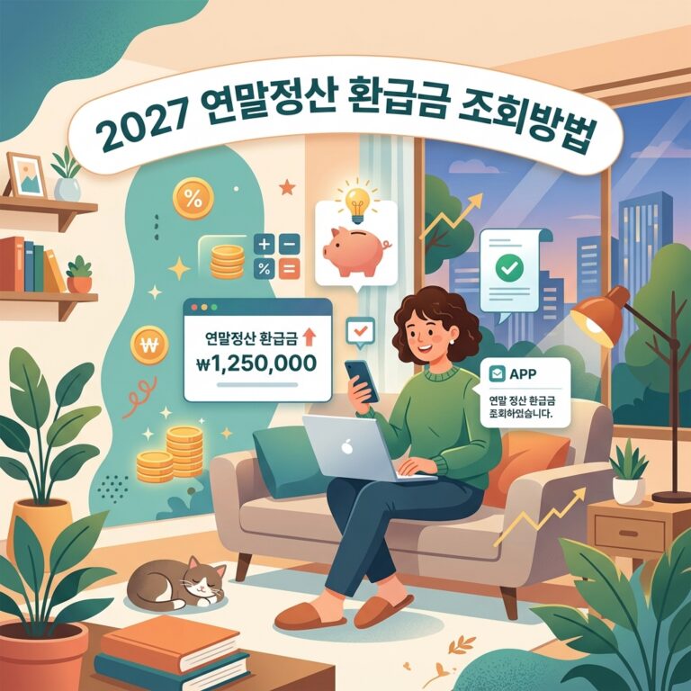 ai thumbnail illustration 2027 연말정산 환급금 조회방법 1792531223