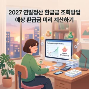 ai thumbnail illustration 2027 연말정산 환급금 조회방법 예상 환급금 미리 계산하기 1792530785