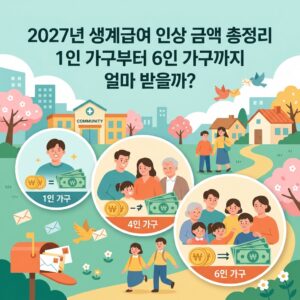 ai thumbnail illustration 2027년 생계급여 인상 금액 총정리 1인 가구부터 6인 가구까지 얼마 받을까 1792327645