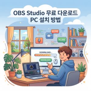 ai thumbnail illustration OBS Studio 무료 다운로드 PC 설치 방법 1792529101