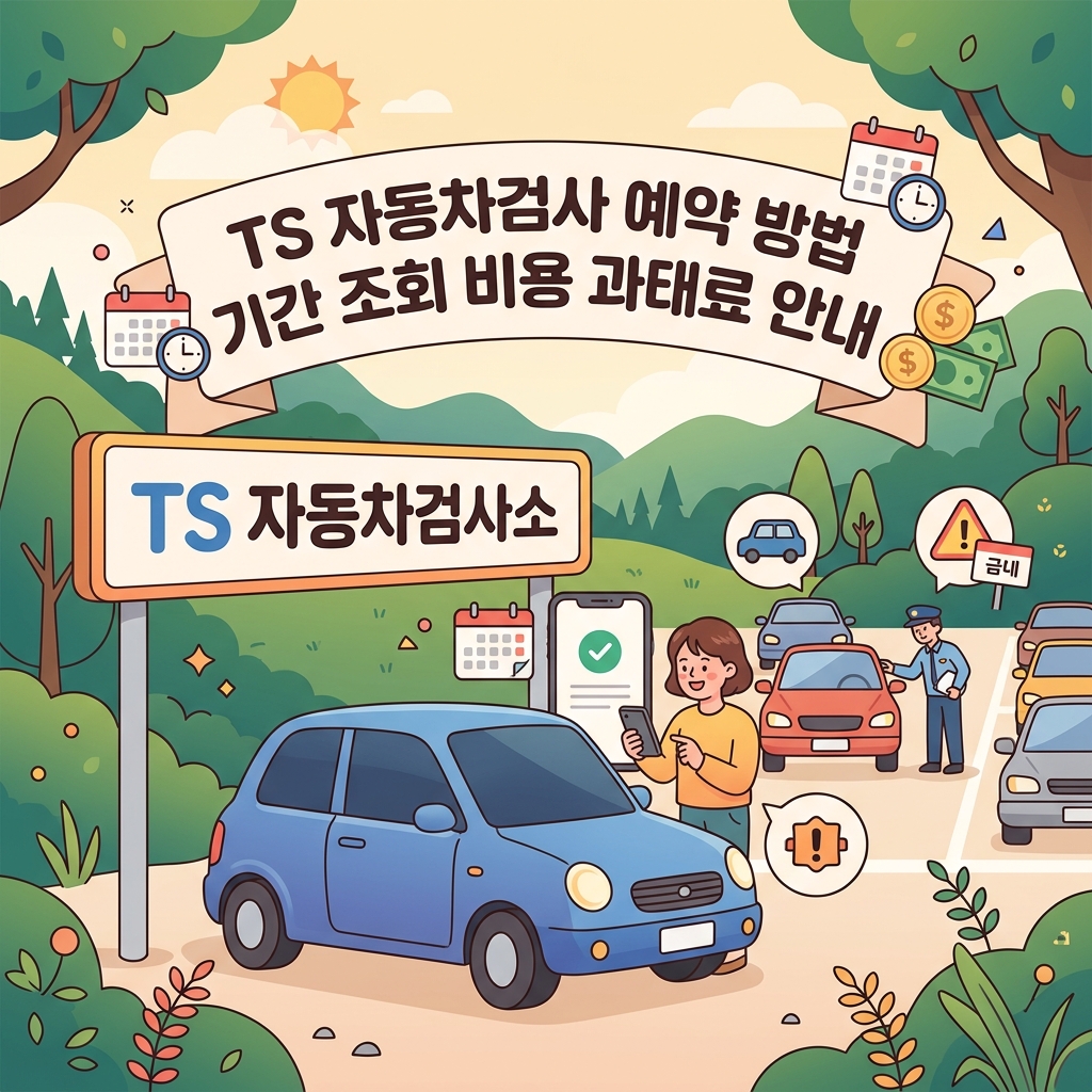 ai thumbnail illustration TS 자동차검사 예약 방법 기간 조회 비용 과태료 안내 1791928890