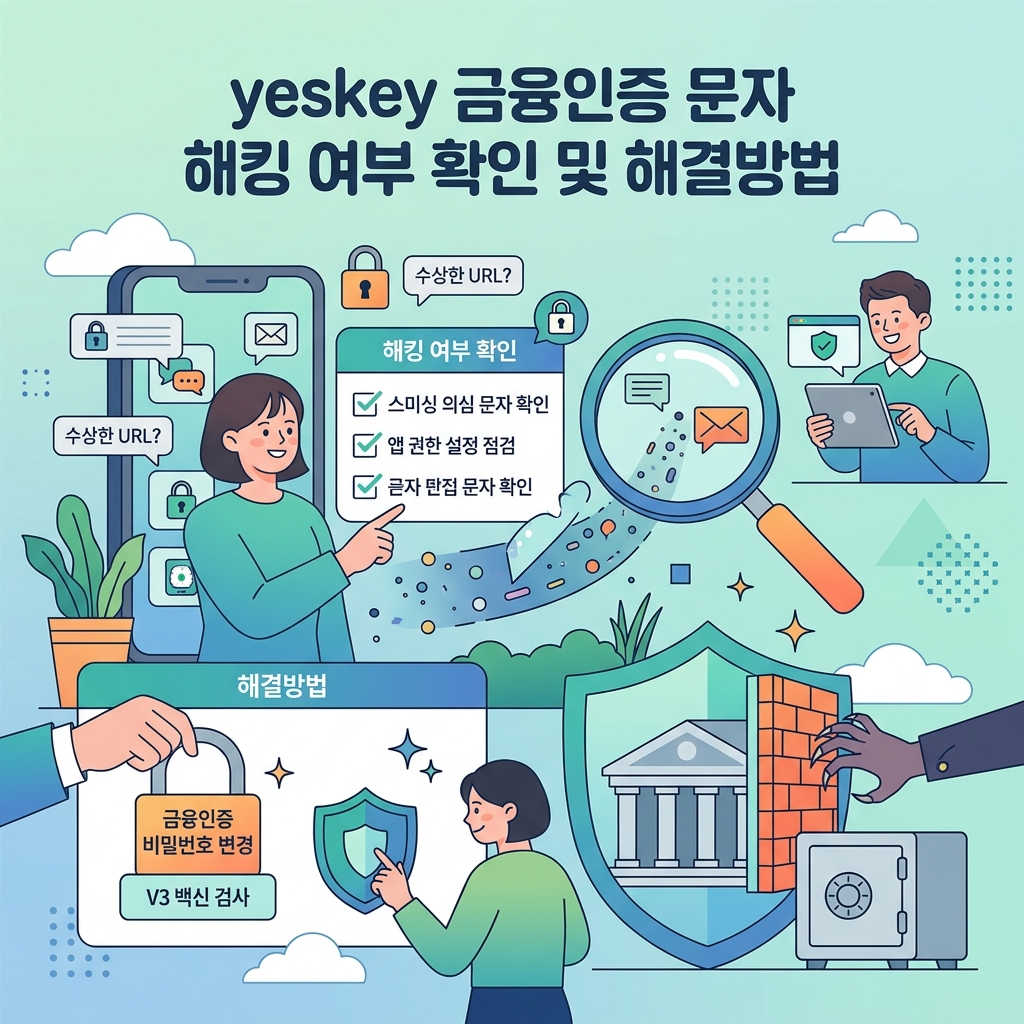 ai thumbnail illustration yeskey 금융인증 문자 해킹 여부 확인 및 해결방법 1793171304