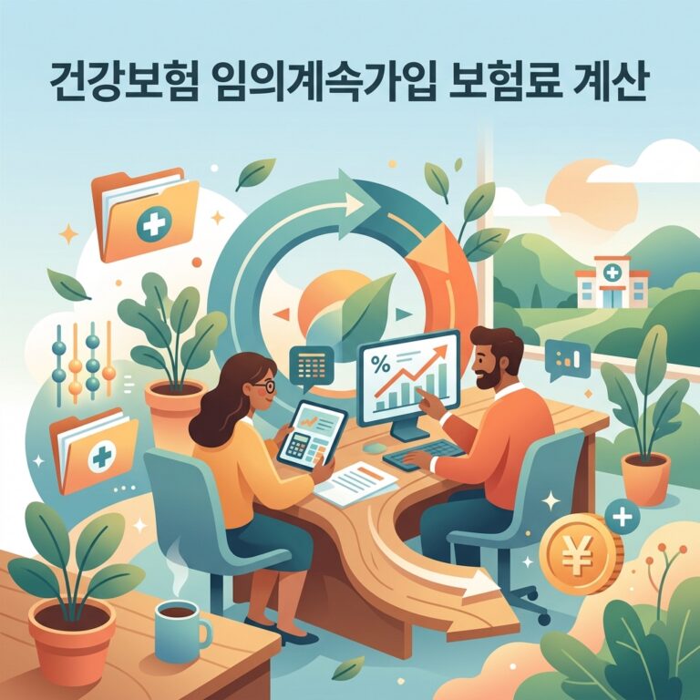 ai thumbnail illustration 건강보험 임의계속가입 보험료 계산 1792532503
