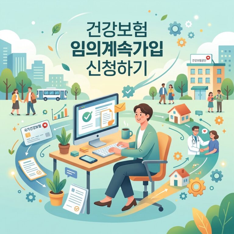 ai thumbnail illustration 건강보험 임의계속가입 신청하기 1792531919