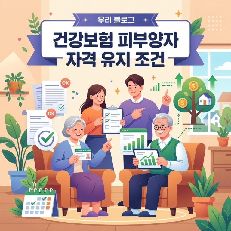 ai thumbnail illustration 건강보험 피부양자 자격 유지 조건 1792064386