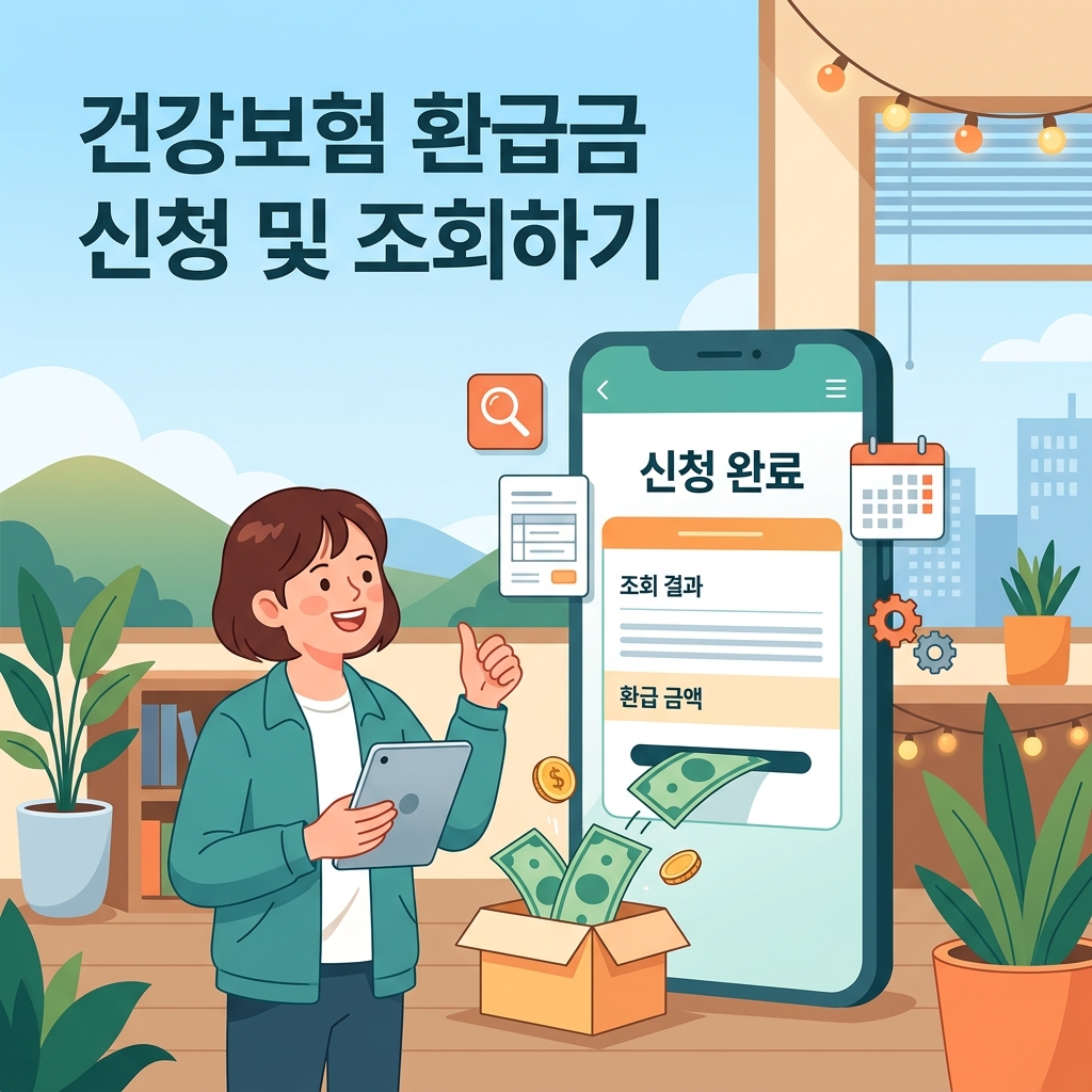 ai thumbnail illustration 건강보험 환급금 신청 및 조회하기 1791928074
