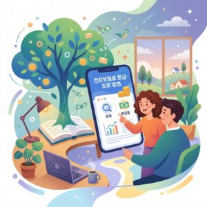 ai thumbnail illustration 건강보험료 환급금 조회 방법 1792066951