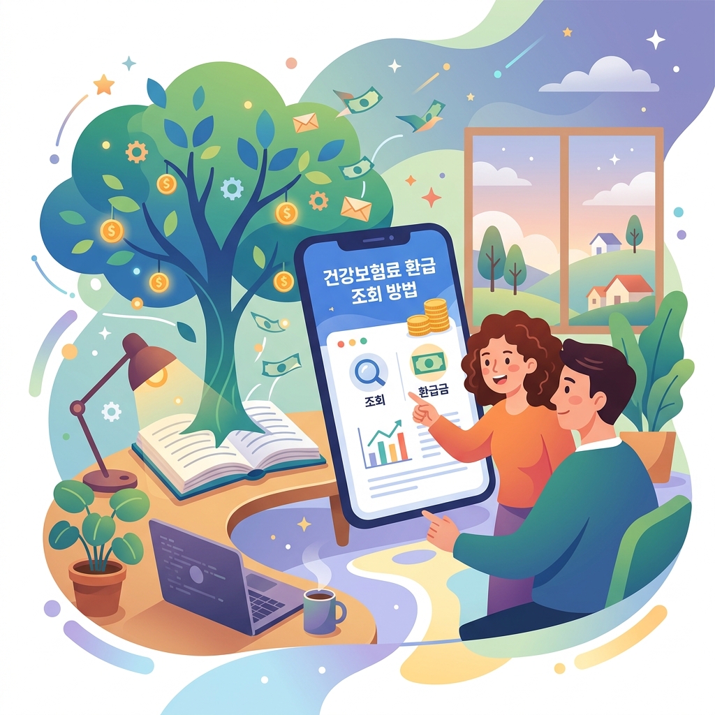 ai thumbnail illustration 건강보험료 환급금 조회 방법 1792066951