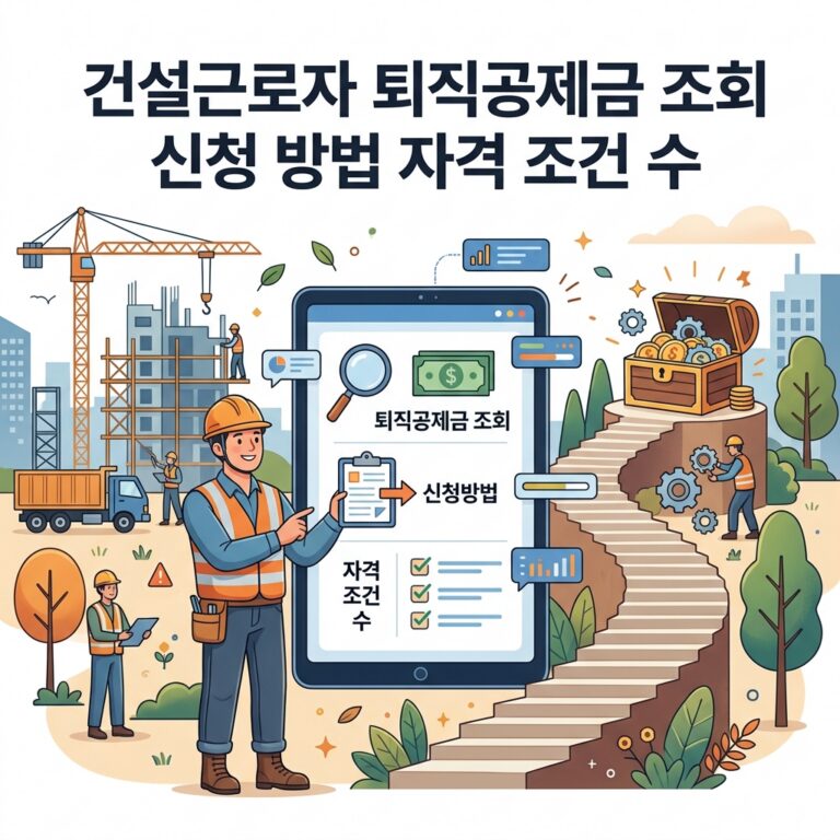 ai thumbnail illustration 건설근로자 퇴직공제금 조회 신청 방법 자격 조건 수 1791925200