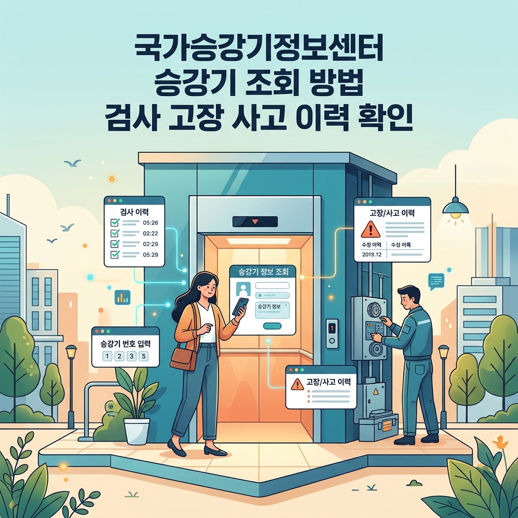 ai thumbnail illustration 국가승강기정보센터 승강기 조회 방법 검사 고장 사고 이력 확인 1793344457
