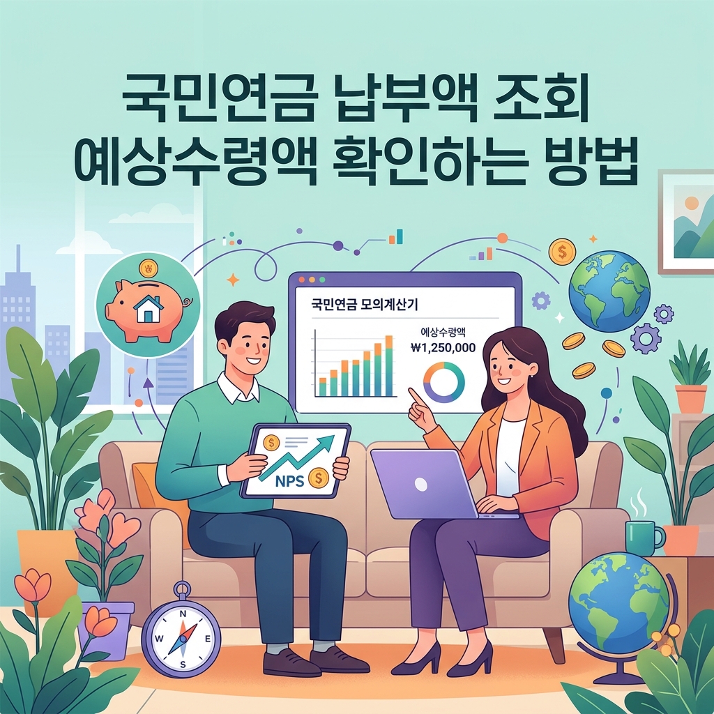 ai thumbnail illustration 국민연금 납부액 조회 예상수령액 확인하는 방법 1793169548