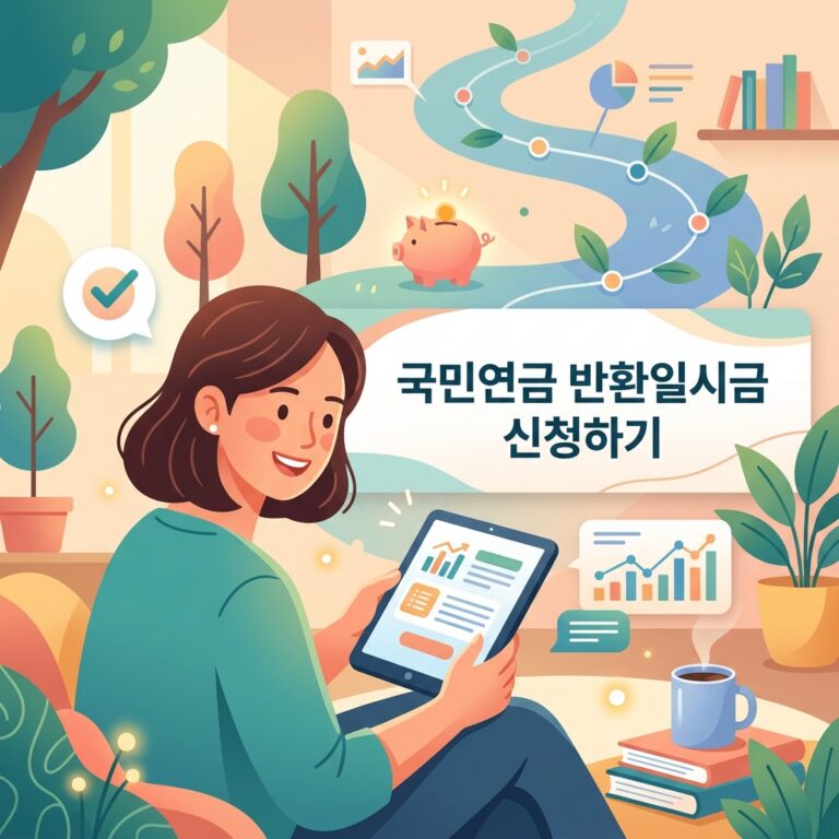 ai thumbnail illustration 국민연금 반환일시금 신청하기 1791924452
