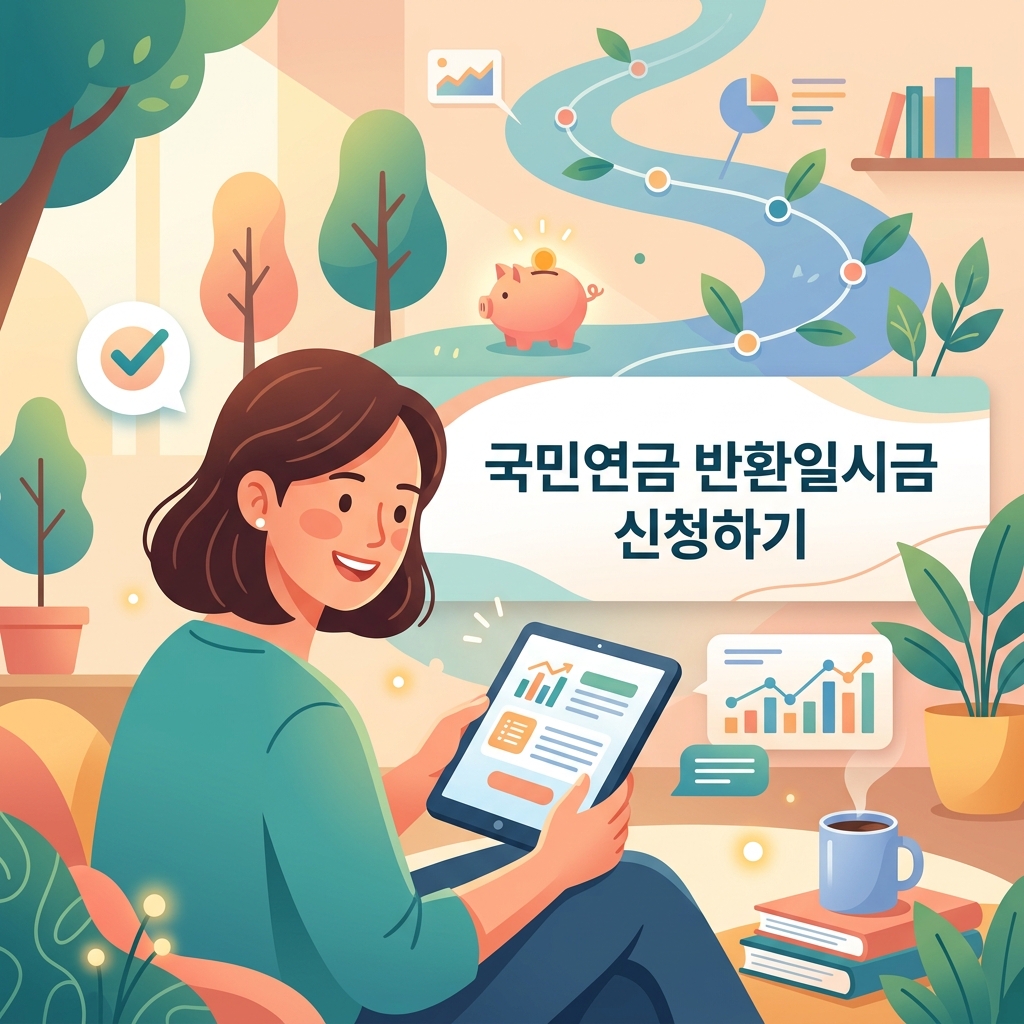 ai thumbnail illustration 국민연금 반환일시금 신청하기 1791924452