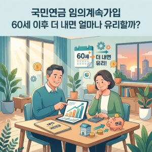 ai thumbnail illustration 국민연금 임의계속가입 60세 이후 더 내면 얼마나 유리할까 1792394937