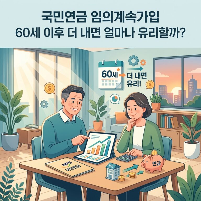 ai thumbnail illustration 국민연금 임의계속가입 60세 이후 더 내면 얼마나 유리할까 1792394937