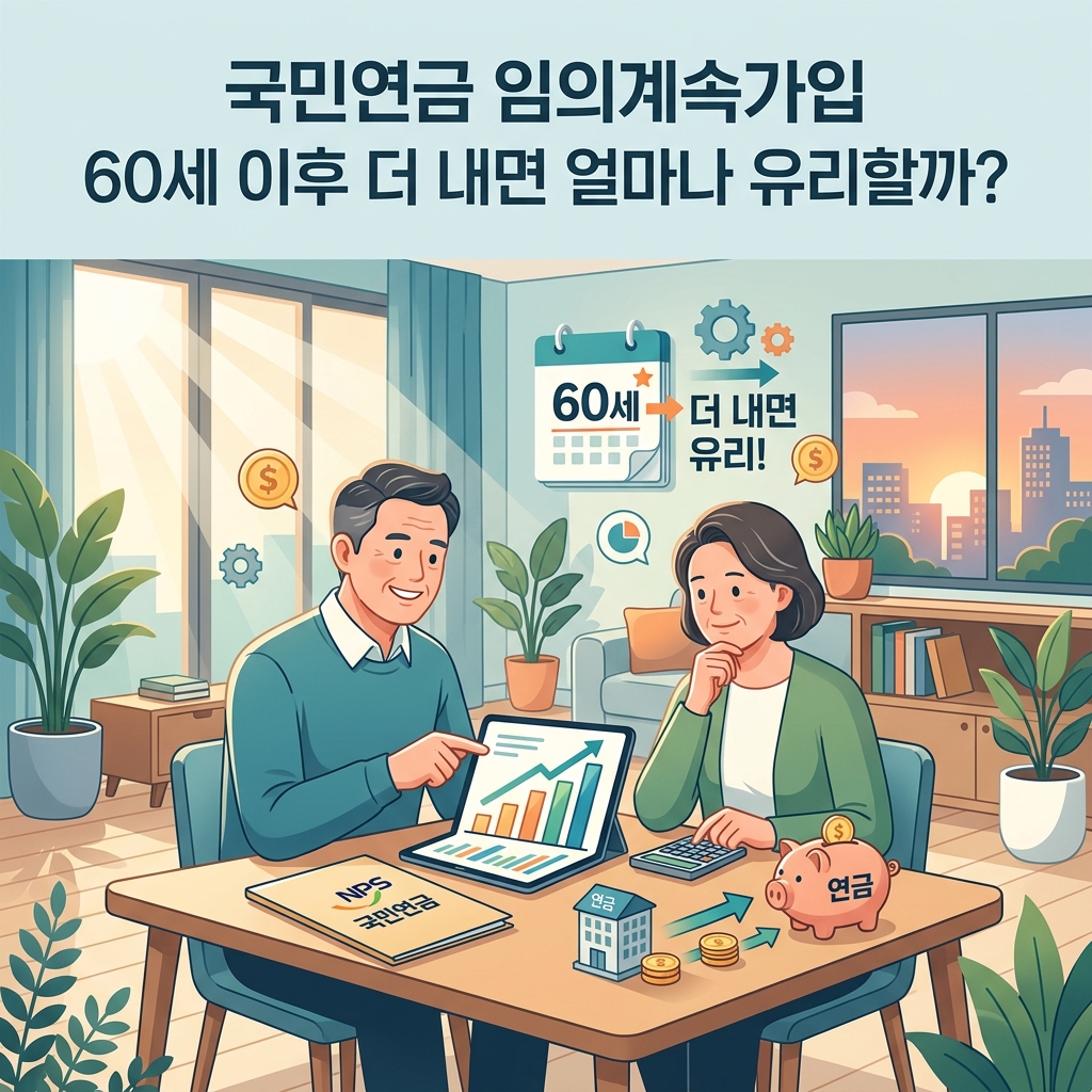 ai thumbnail illustration 국민연금 임의계속가입 60세 이후 더 내면 얼마나 유리할까 1792394937