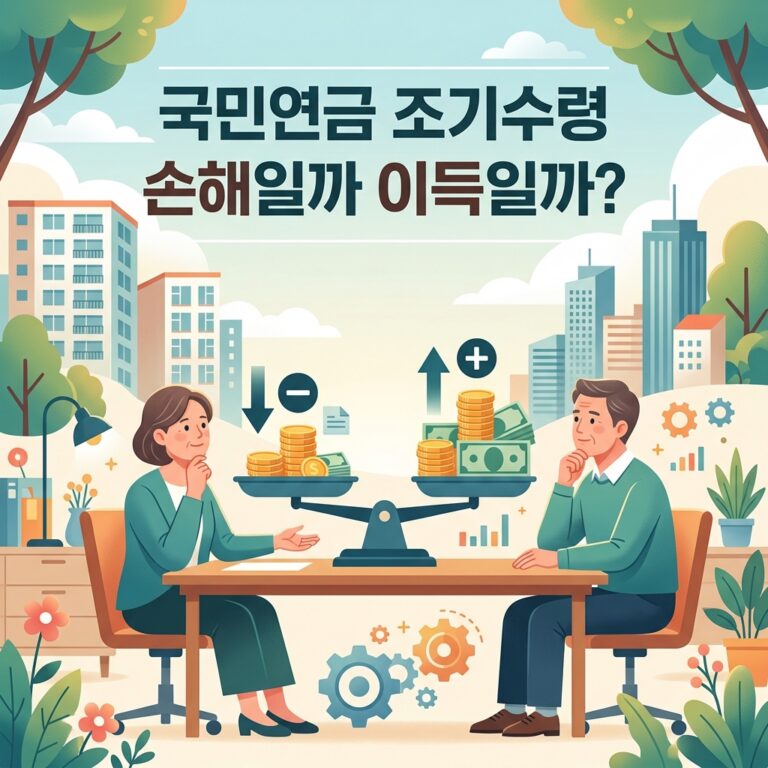 ai thumbnail illustration 국민연금 조기수령 손해일까 이득일까 1792209060