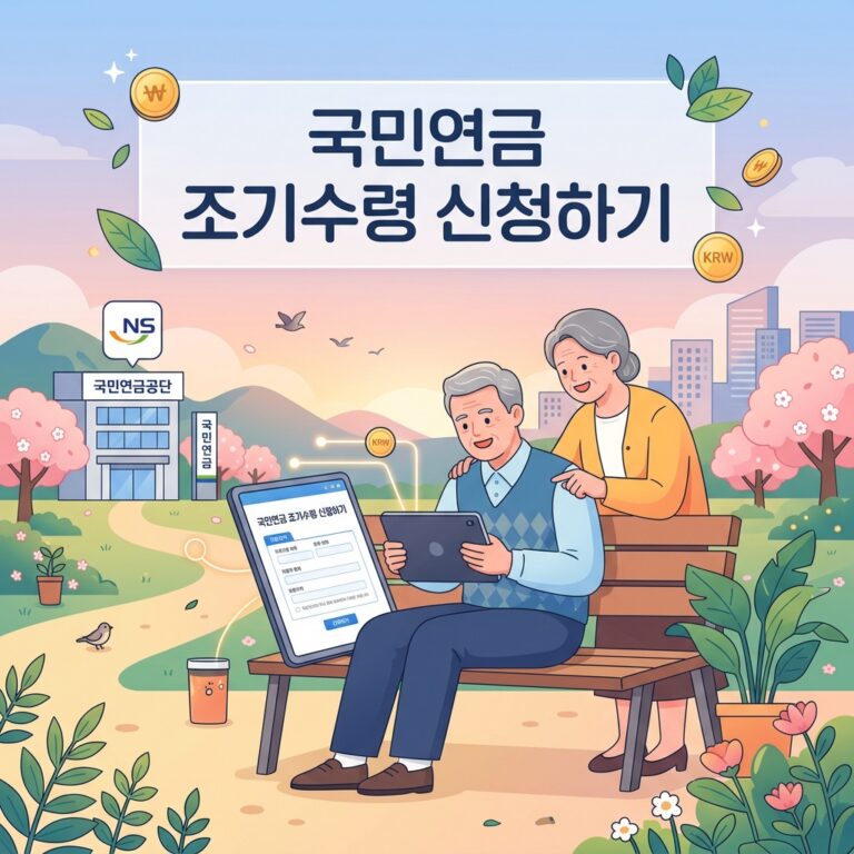 ai thumbnail illustration 국민연금 조기수령 신청하기 1791924102