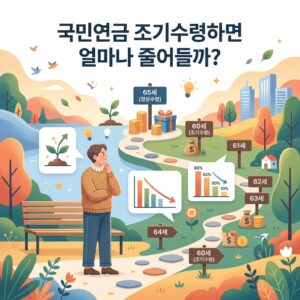 ai thumbnail illustration 국민연금 조기수령하면 얼마나 줄어들까 1792067057