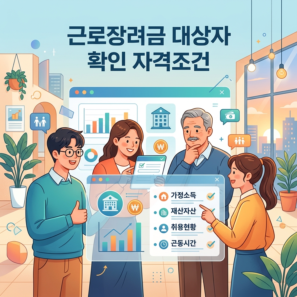 ai thumbnail illustration 근로장려금 대상자 확인 자격조건 1791875364
