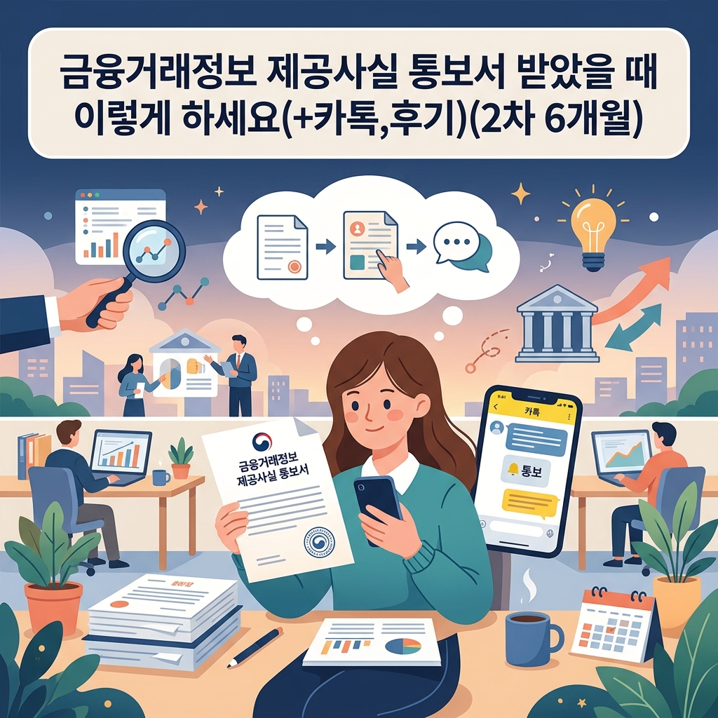 ai thumbnail illustration 금융거래정보 제공사실 통보서 받았을 때 이렇게 하세요카톡후기2차 6개월 1793171009