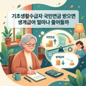 ai thumbnail illustration 기초생활수급자 국민연금 받으면 생계급여 얼마나 줄어들까 1791930804