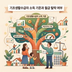 ai thumbnail illustration 기초생활수급자 소득 기준과 월급 탈락 여부 1792067623