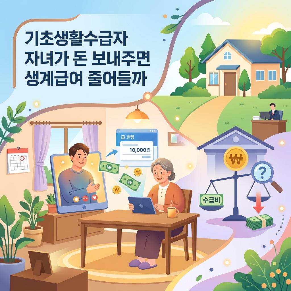 ai thumbnail illustration 기초생활수급자 자녀가 돈 보내주면 생계급여 줄어들까 1792210607
