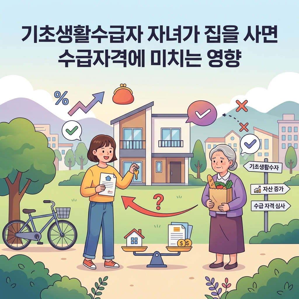 ai thumbnail illustration 기초생활수급자 자녀가 집을 사면 수급자격에 미치는 영향 1792067953