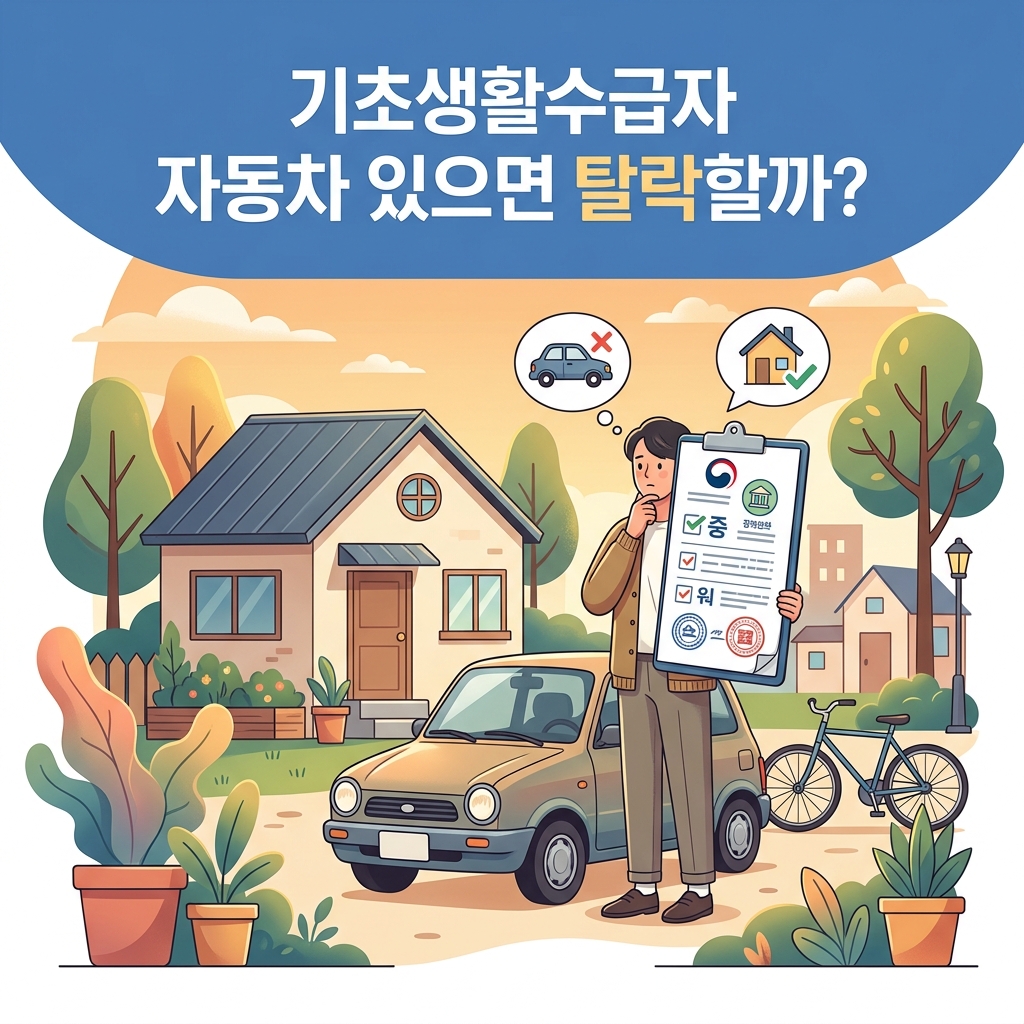 ai thumbnail illustration 기초생활수급자 자동차 있으면 탈락할까 1792321205