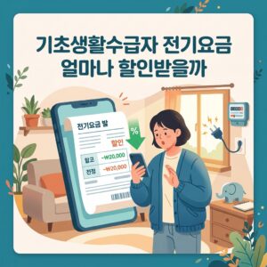 ai thumbnail illustration 기초생활수급자 전기요금 얼마나 할인받을까 1792323871