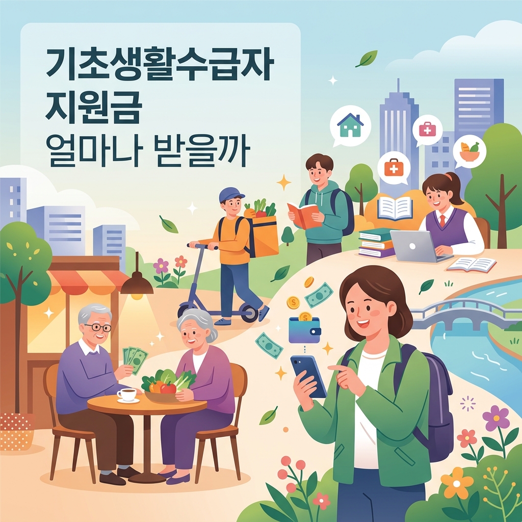 ai thumbnail illustration 기초생활수급자 지원금 얼마나 받을까 1792324716