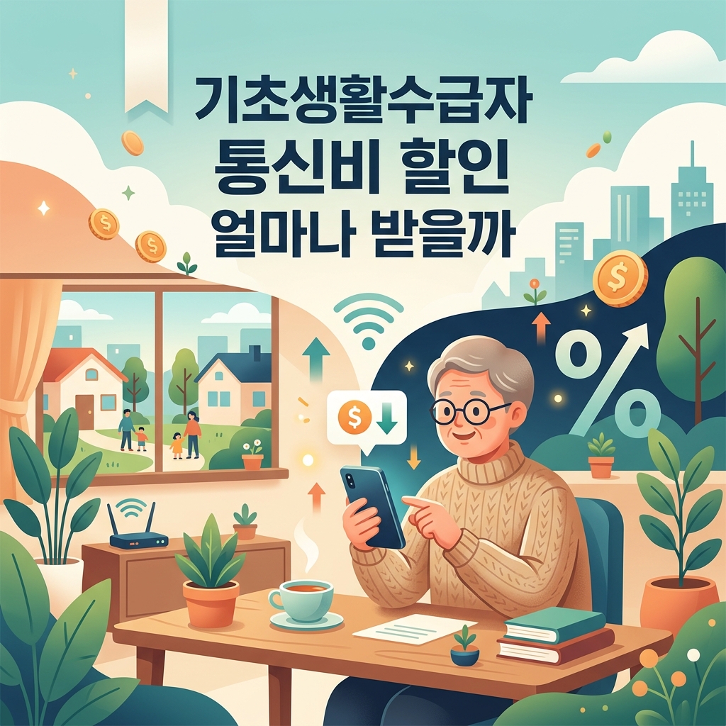 ai thumbnail illustration 기초생활수급자 통신비 할인 얼마나 받을까 1792323066