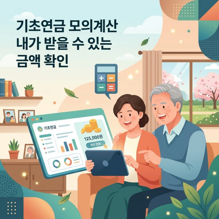 ai thumbnail illustration 기초연금 모의계산 내가 받을 수 있는 금액 확인 1791878392