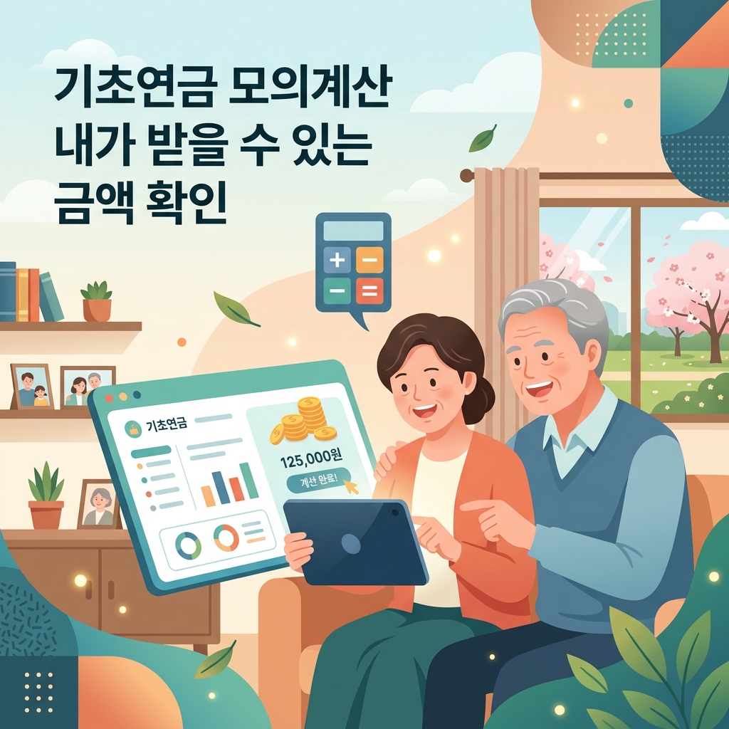 ai thumbnail illustration 기초연금 모의계산 내가 받을 수 있는 금액 확인 1791878392