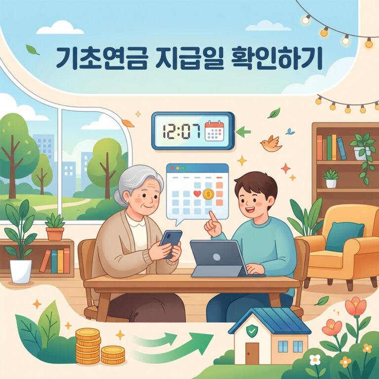 ai thumbnail illustration 기초연금 지급일 확인하기 1792565973