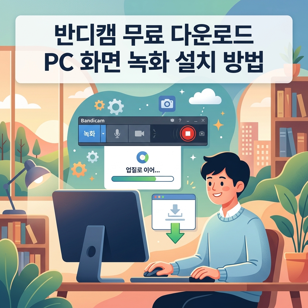 ai thumbnail illustration 반디캠 무료 다운로드 PC 화면 녹화 설치 방법 1792529538
