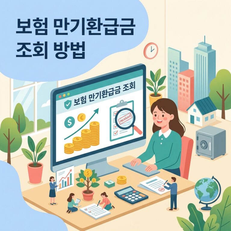 ai thumbnail illustration 보험 만기환급금 조회 방법 1792209191