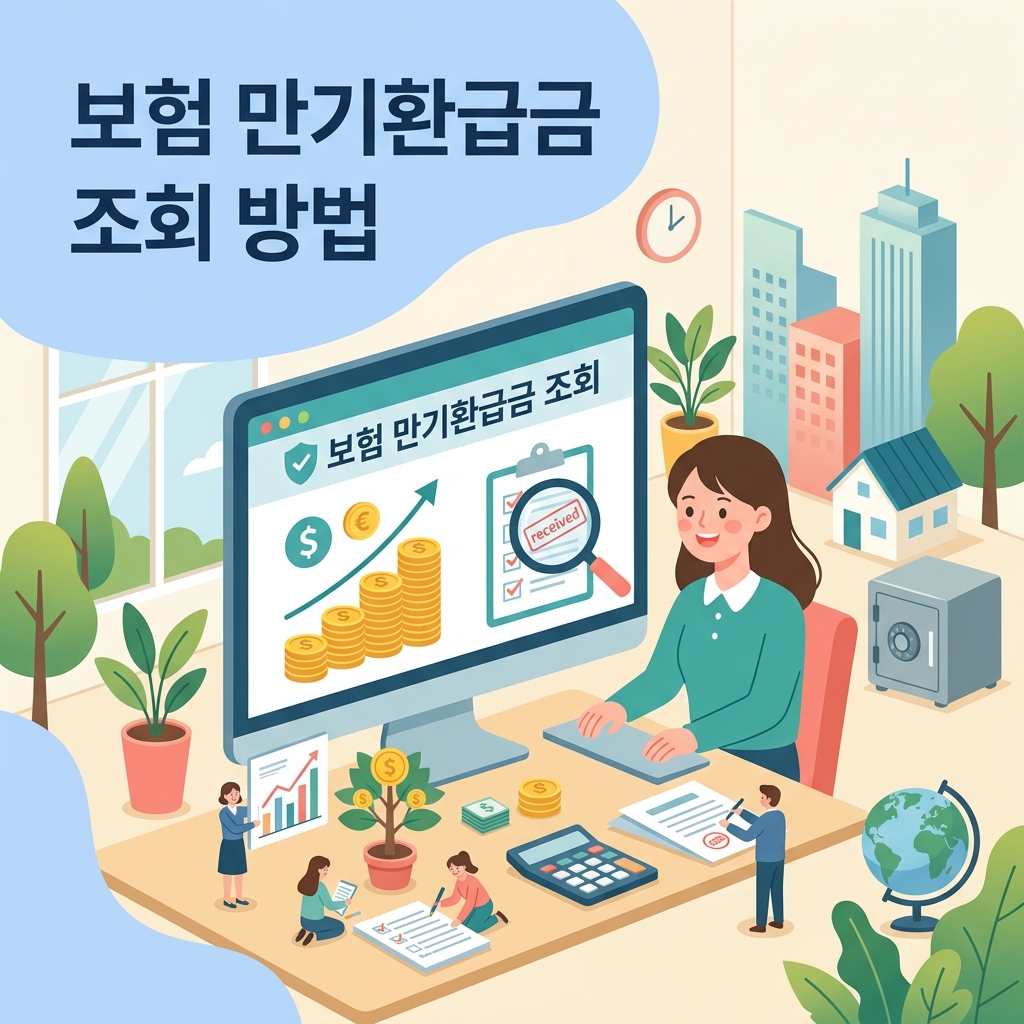 ai thumbnail illustration 보험 만기환급금 조회 방법 1792209191