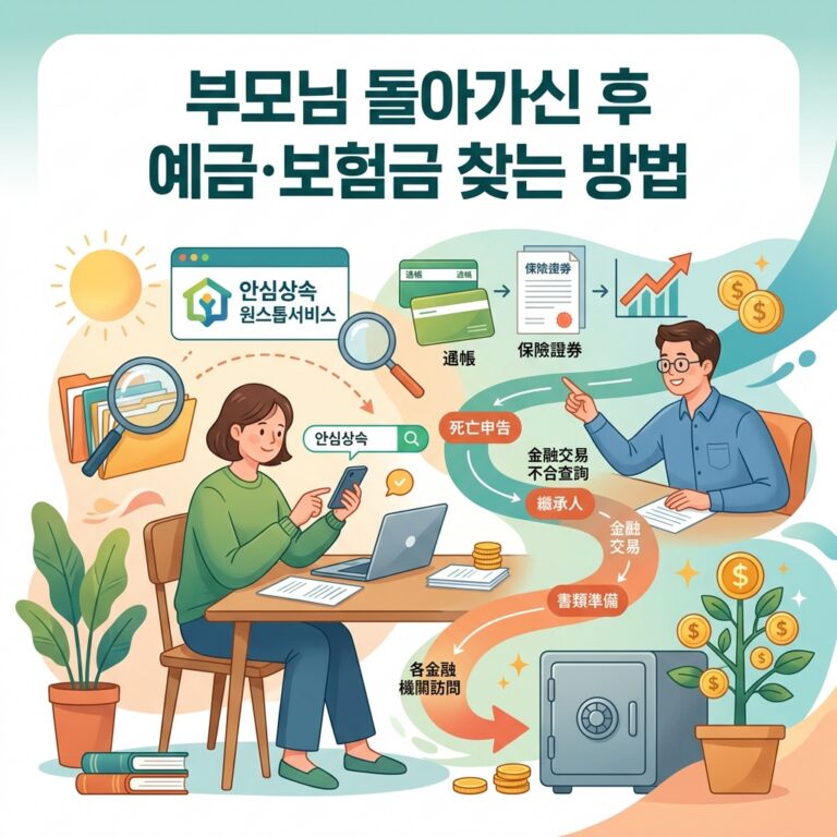 ai thumbnail illustration 부모님 돌아가신 후 예금·보험금 찾는 방법 1792208349