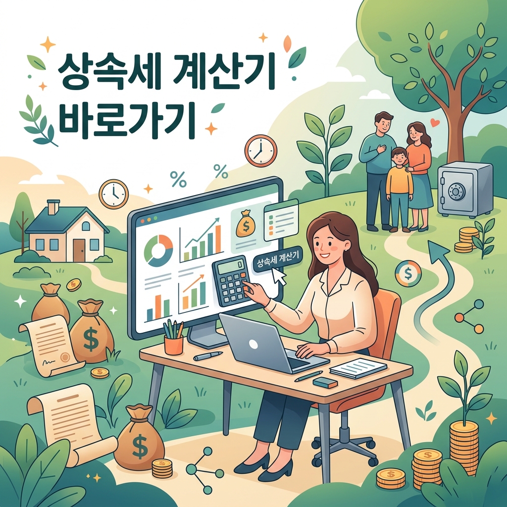 ai thumbnail illustration 상속세 계산기 바로가기 1791927909