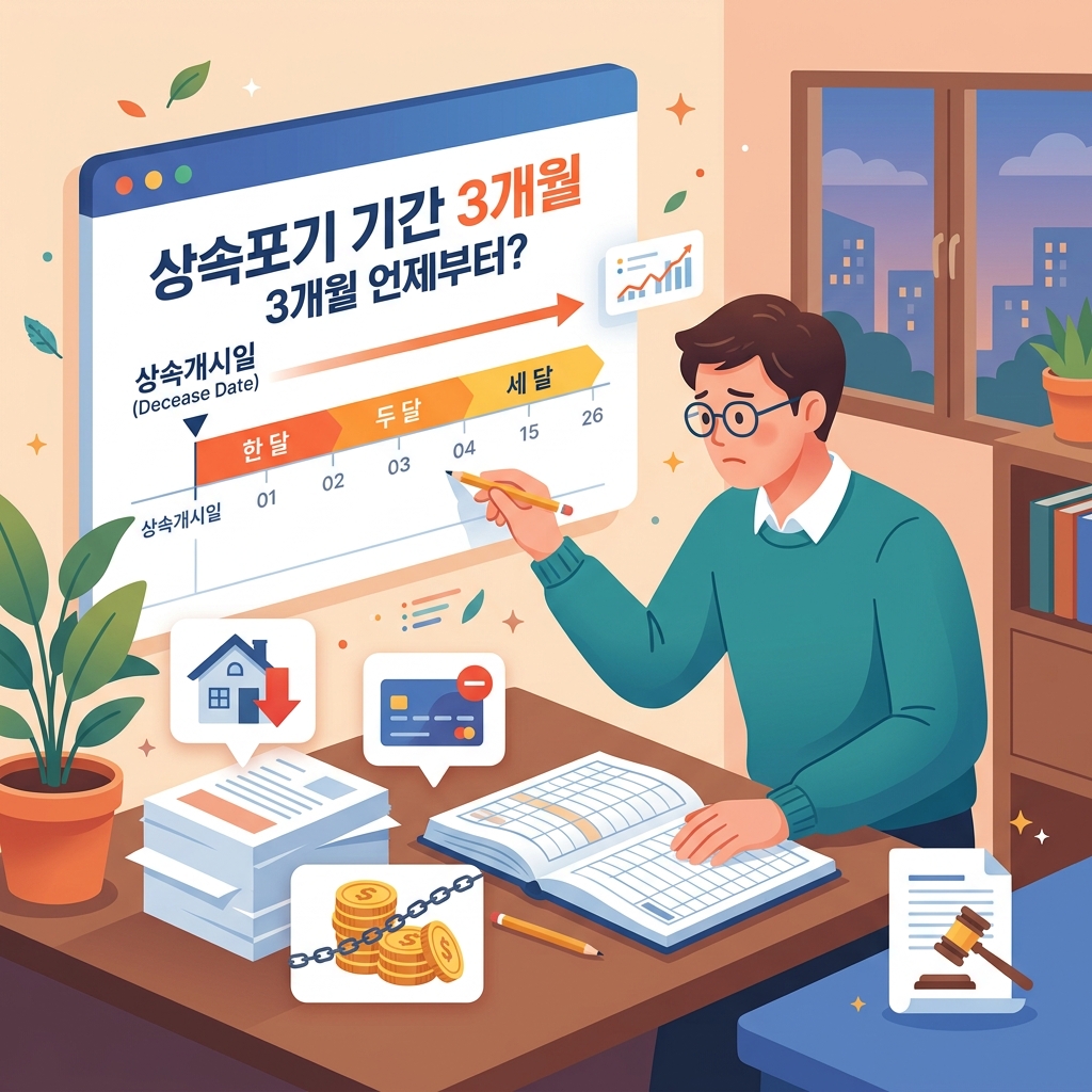 ai thumbnail illustration 상속포기 기간 3개월 언제부터 부모님 빚 상속 전 꼭 확인하세요 1792394799