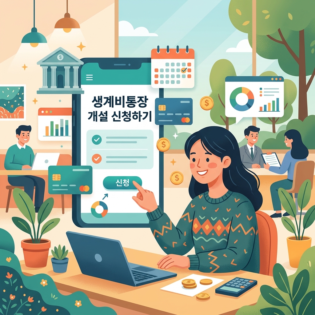 ai thumbnail illustration 생계비통장 개설 신청하기 1793169770